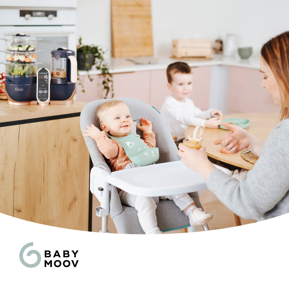 Babymoov Nutribaby(+) XL Large Capacity 6-in-1 Multi-Purpose Food Processor - Copper/Navy(Free Gift: Babybols X 3)