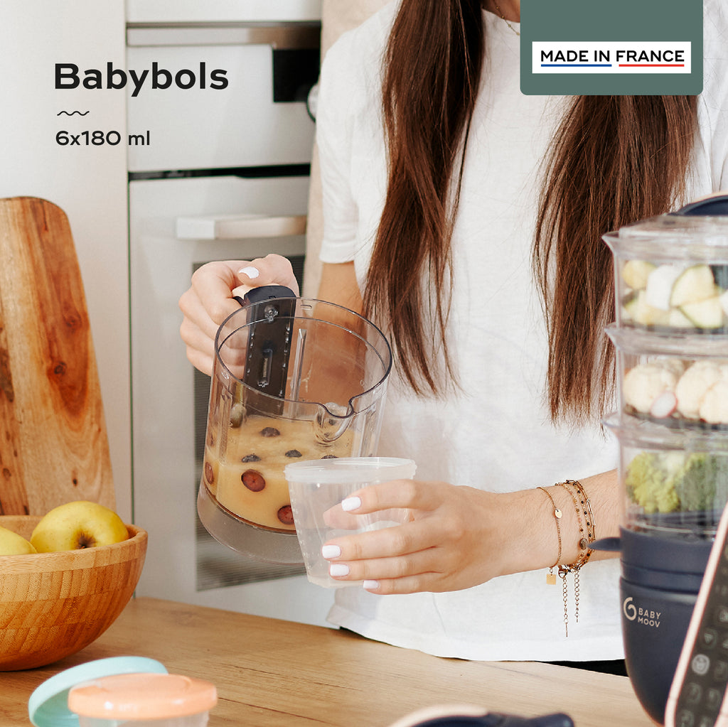 Babymoov Babybols Kit Rewritable Airtight Food Storage Containers 6 x 180ml (M Size)