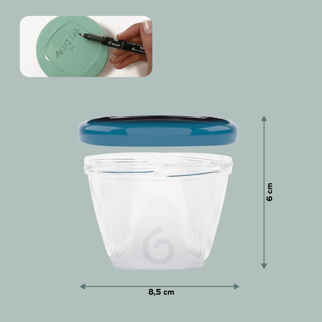 Babymoov Babybols Kit Rewritable Airtight Food Storage Containers 6 x 180ml (M Size)