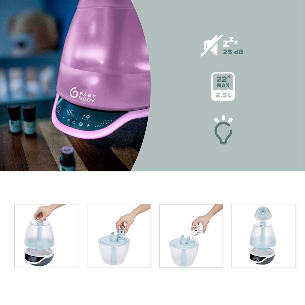 Babymoov Hygro(+) Cool Mist Night Light Humidifier