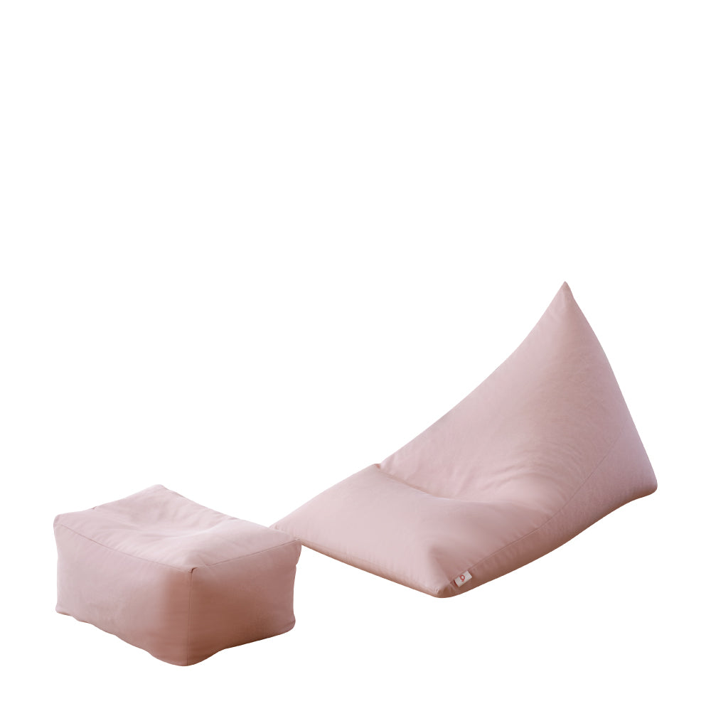 Anuri Bean Bag Sofa with footstool - Pink