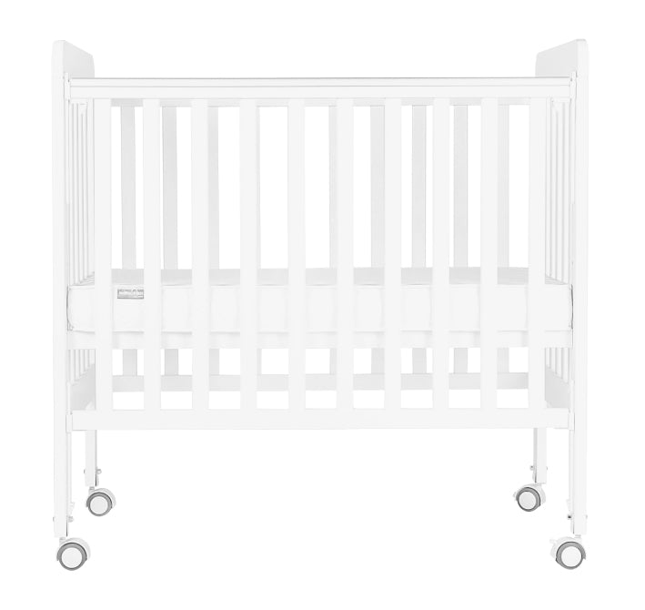 Baby Star Medi Baby Cot with 3" Mattress - White / New Zealand Pine