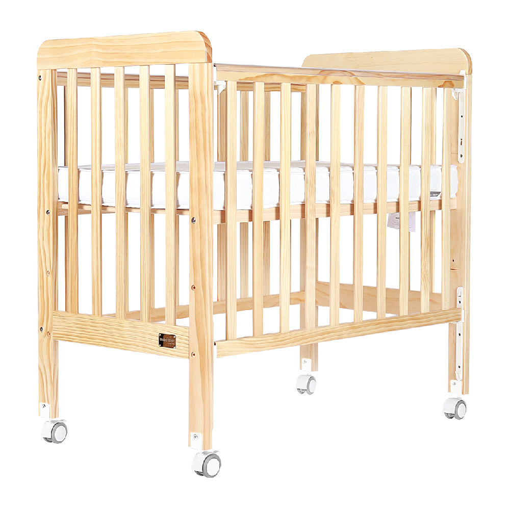 Baby Star Medi Baby Cot with 3" Mattress -  Natural / New Zealand Pine