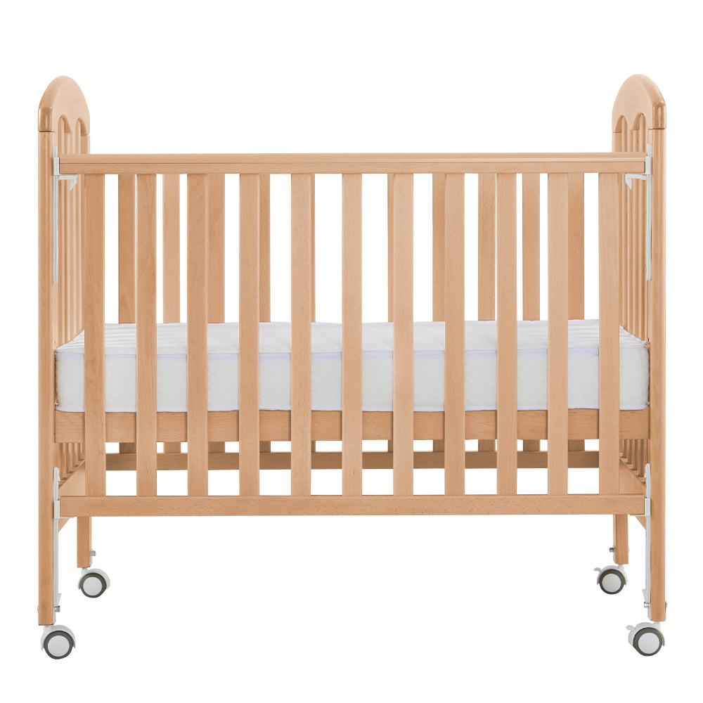 Baby Star Cozzi Baby Cot with 4" Mattress -Natural / European Beech