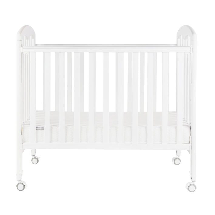 Baby Star Cozzi Baby Cot with 4" Mattress - White / European Beech