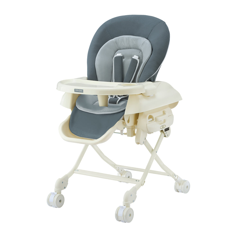 Baby Star Hi-Lo Swing High Chair - Grey