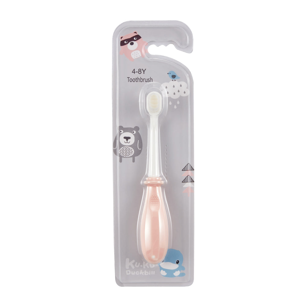 KUKU Soft Bristle Toothbrush 4-8 years - Blossom Pink