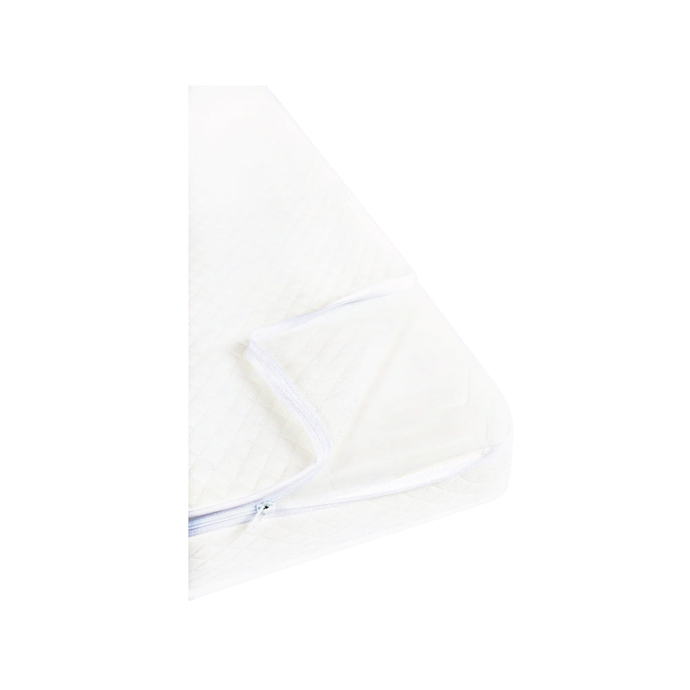 Baby Star Cozzi Baby Cot with 4" Mattress - White / European Beech