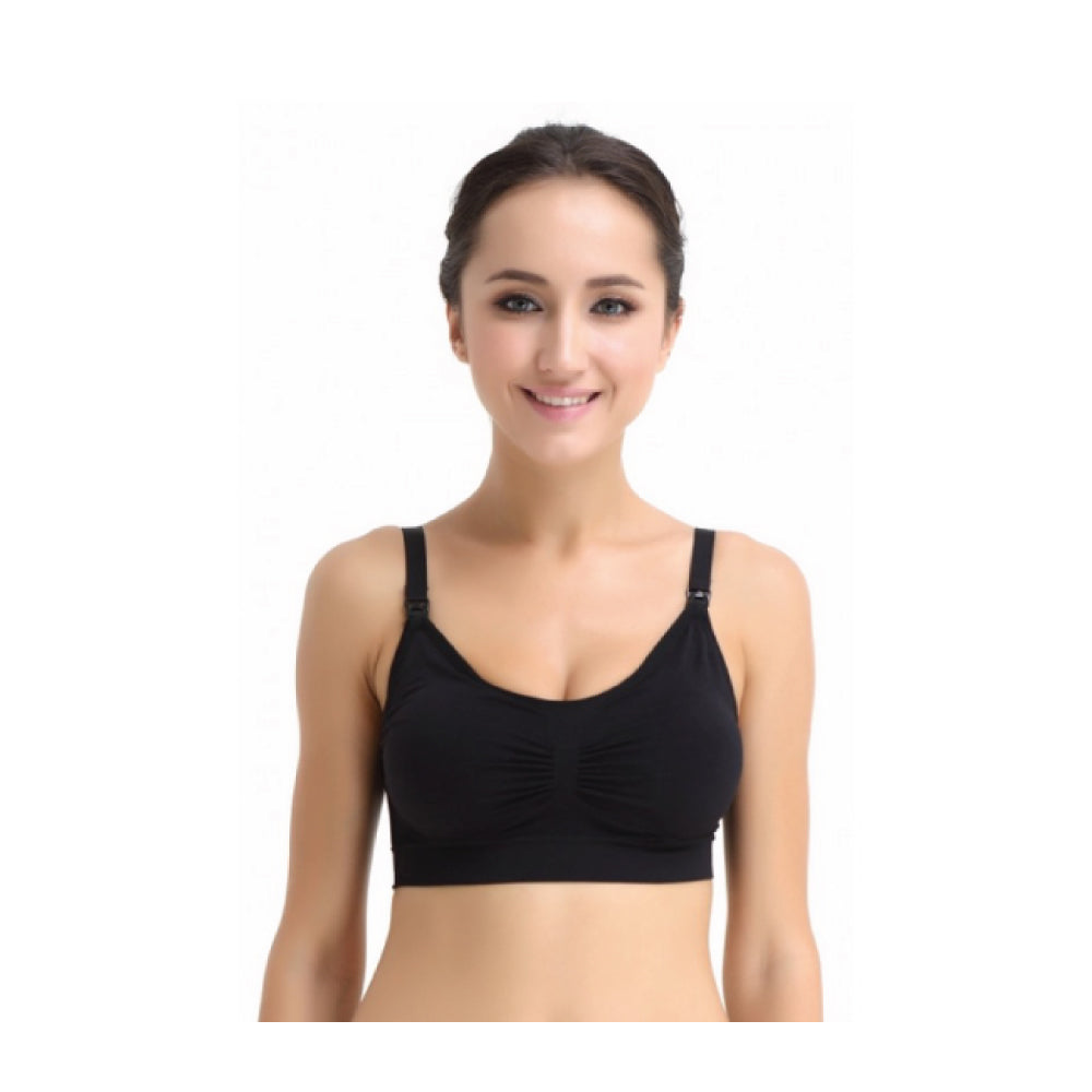 Spring Maternity Moselle Seamless Maternity & Nursing Bra - Black **