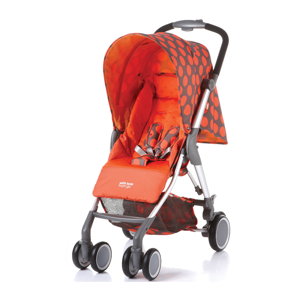 gb Compact Stroller - Orange / Polka Dots **