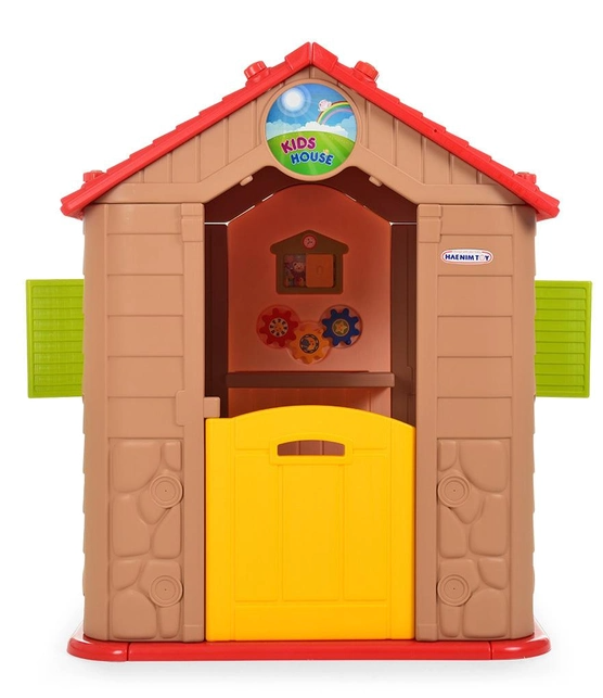 Haenim Toy Fun Park Kids Playhouse - Brown/Red **