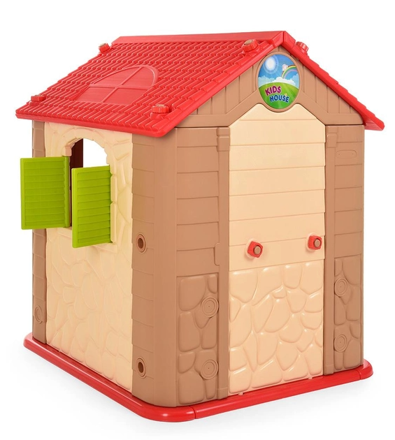 Haenim Toy Fun Park Kids Playhouse - Brown/Red **