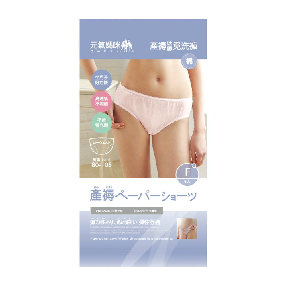 Genki Mammy Puerperal Low Waist Disposable Underpants - 5 Pack **