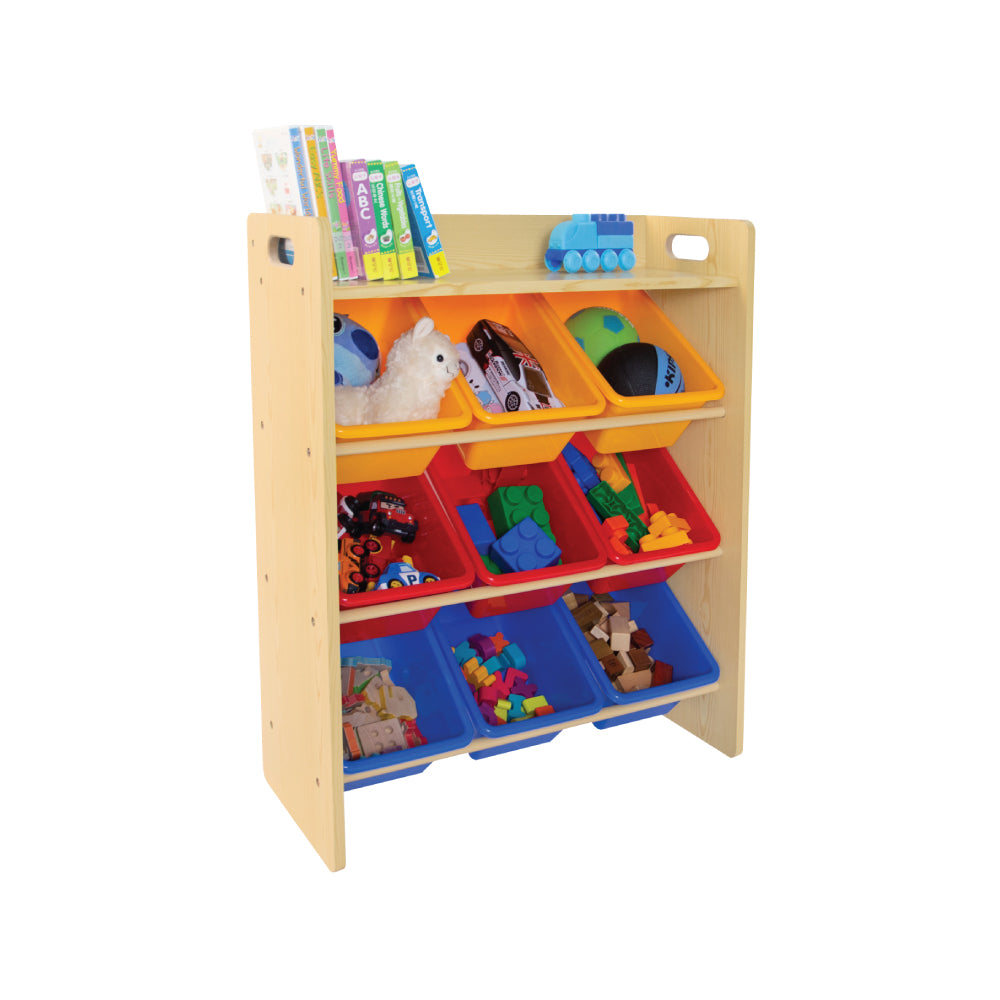 Baby Star x Delsun 9 Toy Storage Organizer with Shelf - Rainbow