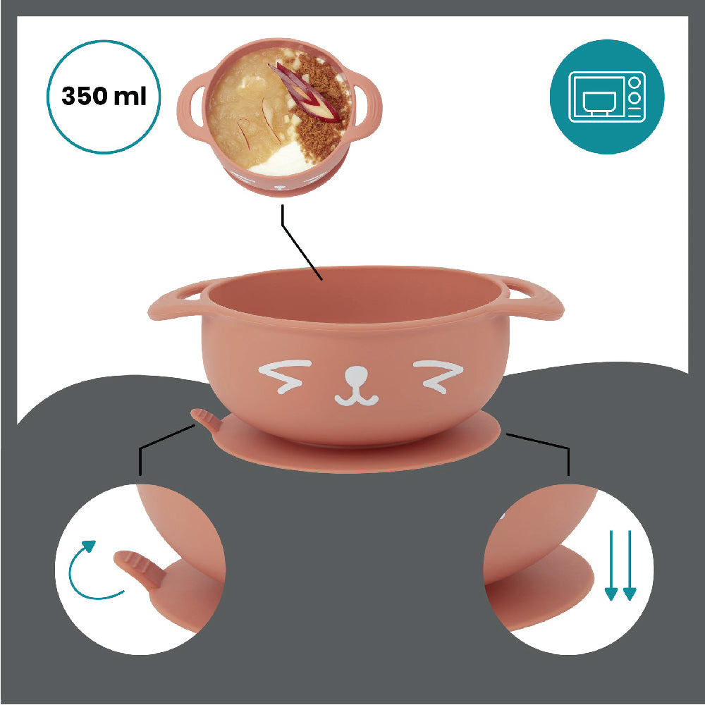 Babymoov Tast'Isy 2-Piece Silicone Bowl & Spoon Weaning Set