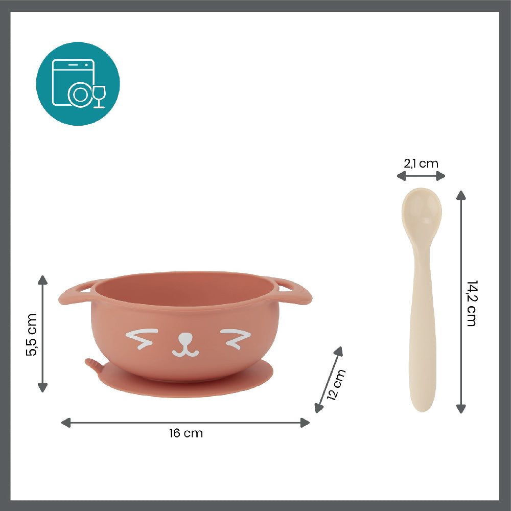 Babymoov Tast'Isy 2-Piece Silicone Bowl & Spoon Weaning Set