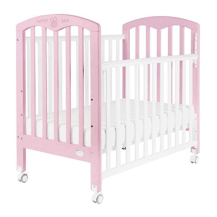 Baby Star Cozzi Baby Cot (NO Mattress) - Pink / European Beech **