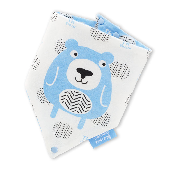 KUKU Pacifier Bandana Bib - Cool Bear