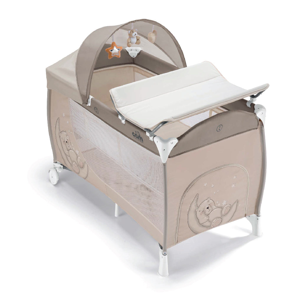 CAM Daily Plus Travel Cot Set - Orso Luna/Beige