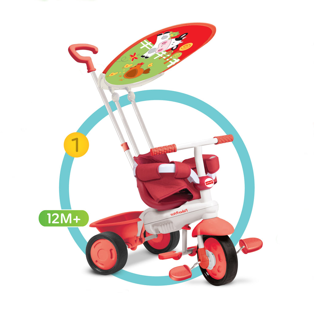 Fisher-Price Classic 3-in-1 Trike - Cow / Red